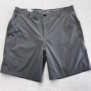 Orvis Tech Shorts Mens 40 Gray 4-Way Stretch Hiking Fishing Outdoor